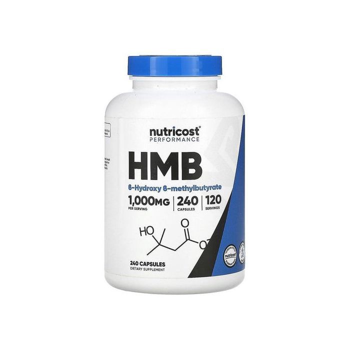 Nutricost HMB, B-hydroxy-B-méthylbutyrate, 1000 mg, 240 capsules (500 mg pièce)