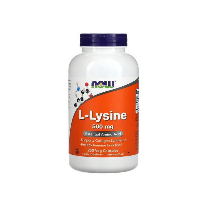 Now Foods L-lysine 500 mg, 250 comprimés- Made in USA