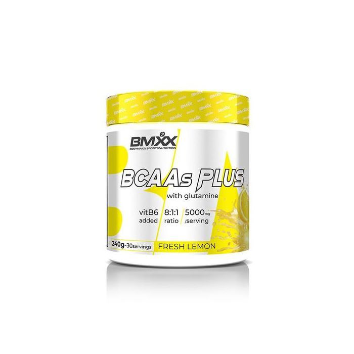 BMXX BCAA'S Plus 8:1:1 - avec Glutamine et Vitamine B6 - fresh lemon - 240g - Made in Sweden