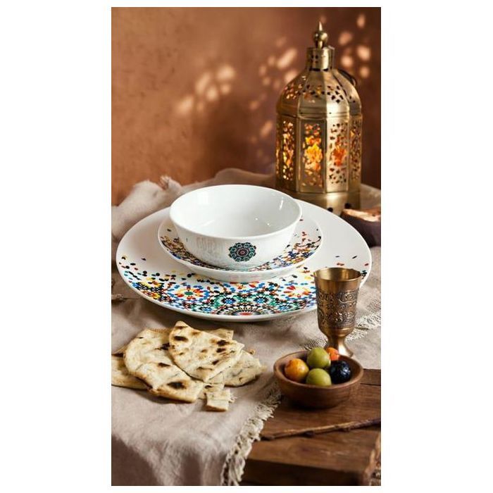 Service de Table 18 pieces en porcelaine fine - Élégance et Raffinement - Céramique détail artisanal