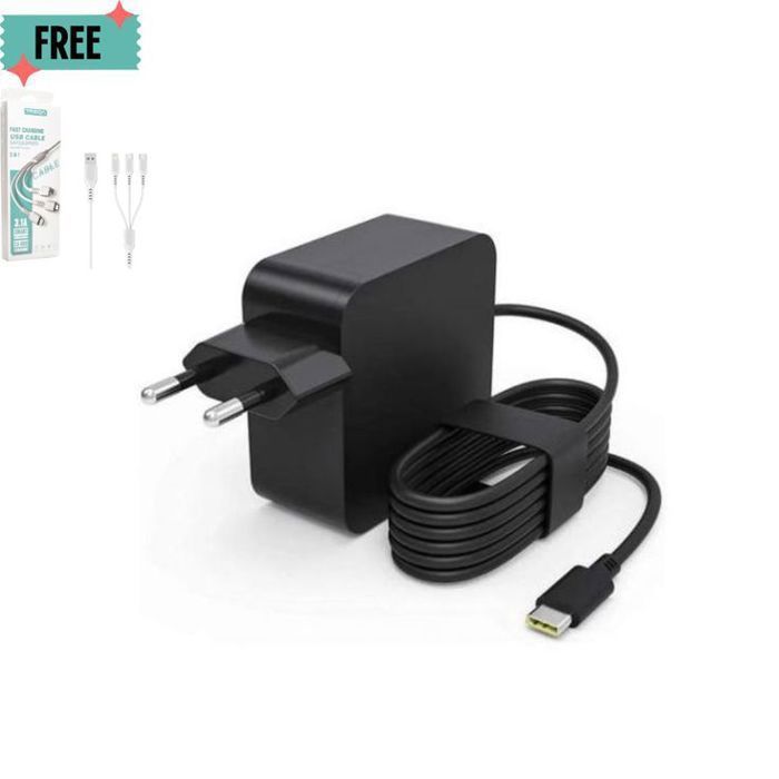 Chargeur pour PC Portable Type-C 65W / 20V / 3.25A + Cable dalimentation