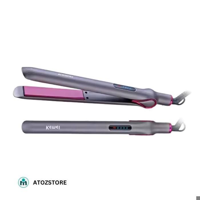 Fer à lisser électrique 2 en 1 professionnel pour cheveux bouclés, nouveauté Km-2222