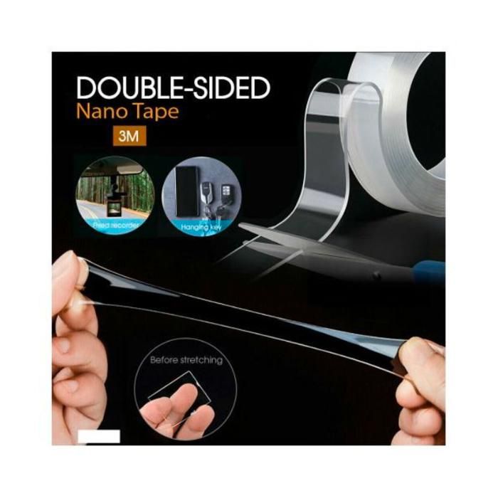 Ruban adhésif Double face Nano sans Trace, Invisible gel Anti-Slip, 3 metre