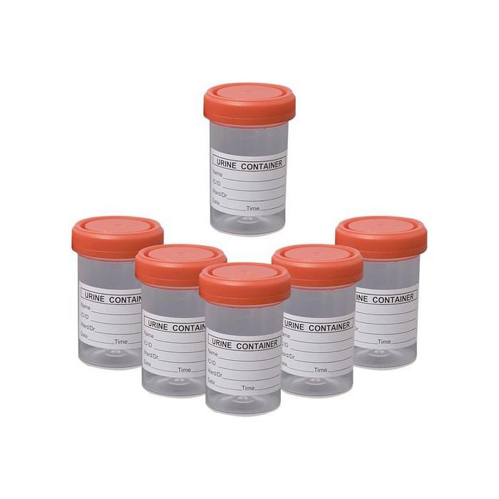 Lot de 5 flacons Stérile  de 60 ml pour échantillons médicaux, conteneurs d'ur-ine pour expériences