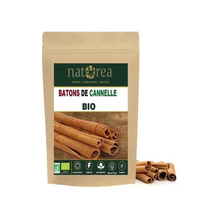 Natorea Bâtons de cannelle pure, délicatement séchée, naturellement sans additifs, végétalienne 100 GRAMS