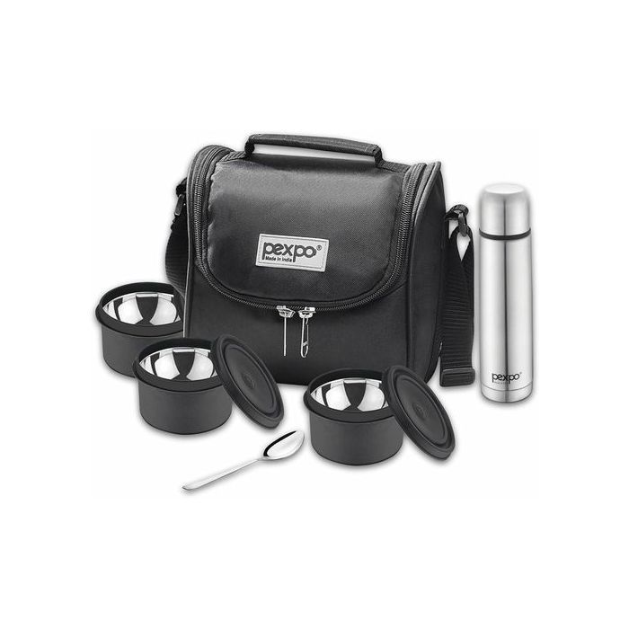 Boîte à lunch isotherme - GENERIC - Bixbo Trendy Tiffin - 500 ml - Acier inoxydable - 4 récipients