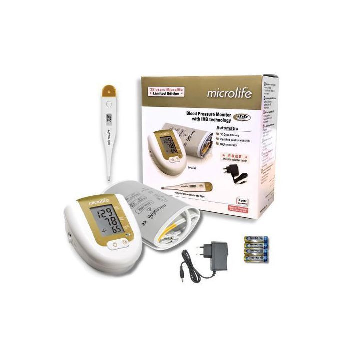 Tensiomètre Brassard avec technologie IHB  + Thermomètre et adaptateur secteur  offert