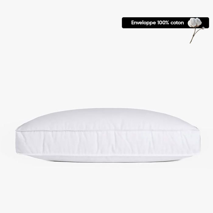 Oreiller - MAISON GOOD AND WELL - Moelleux Premium - 100% coton - 1250g - Lavable à 40°C