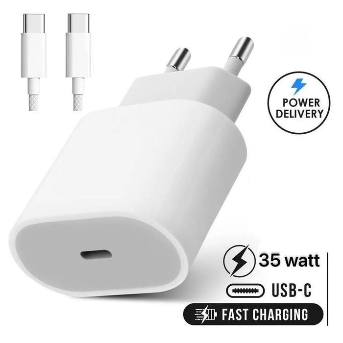 Chargeur Rapide USB-C 35W + Câble USB-C vers USB-C
