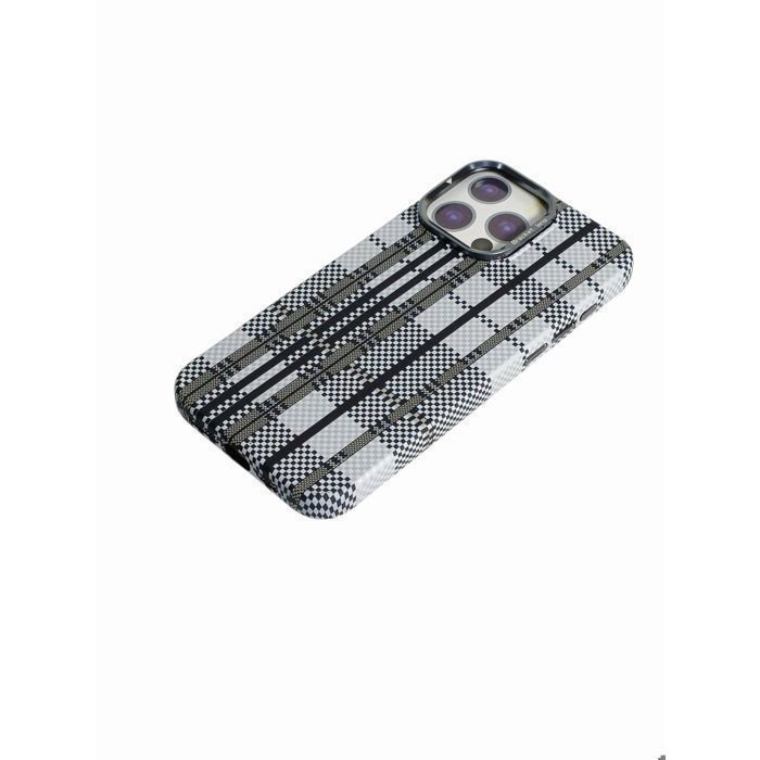 Coque iPhone 15 Pro Max - GENERIC - Motif Damier - Protection Antichoc - Style Tendance - Ultra Finitions