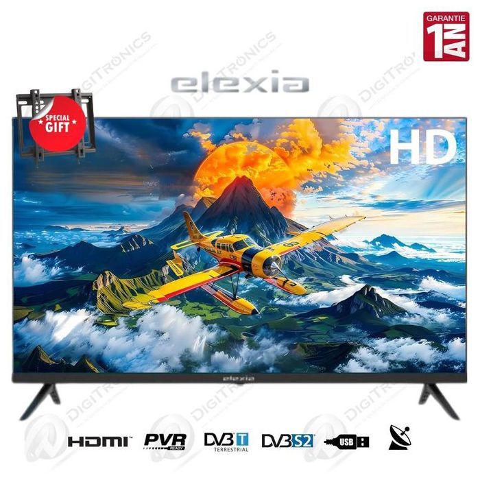 TV LED - ELEXIA - 32 pouces - HD 1366x768 - 2 HDMI - USB - Économie d'Énergie