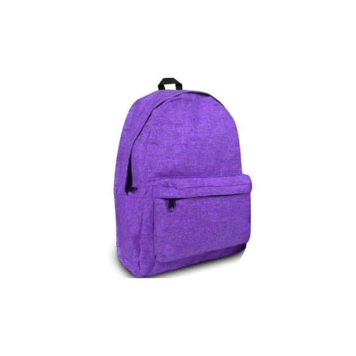Sac à dos - GENERIC - 16" (40 cm) - Violet foncé - Durable - Zippée