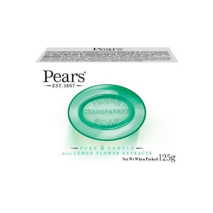 Pears Savon Glycériné Transparent Doux à l’Extrait de Fleur de Citron – Peaux Grasses – 125 g