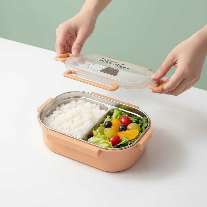Lunch box - AYA HOME - 2 Compartiments - Inox - 700 ml - Rose