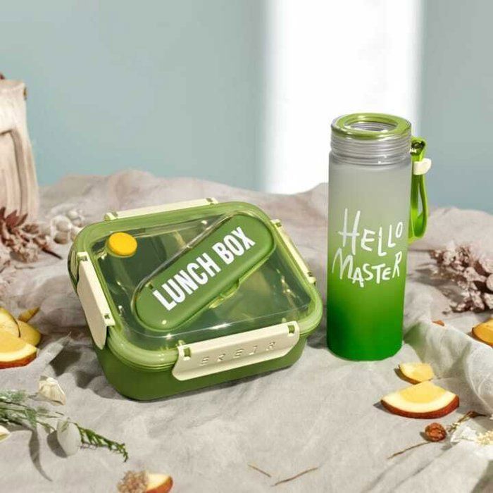Lunch Box - AYA HOME - Pack Lunch Box - Acier inoxydable - 4 compartiments - 900 ml