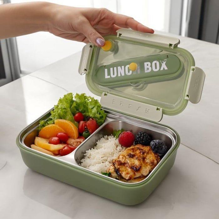 Boîte à Lunch - AYA HOME - Multifonction - 2 Compartiments - Étanche - 24cm x 17cm