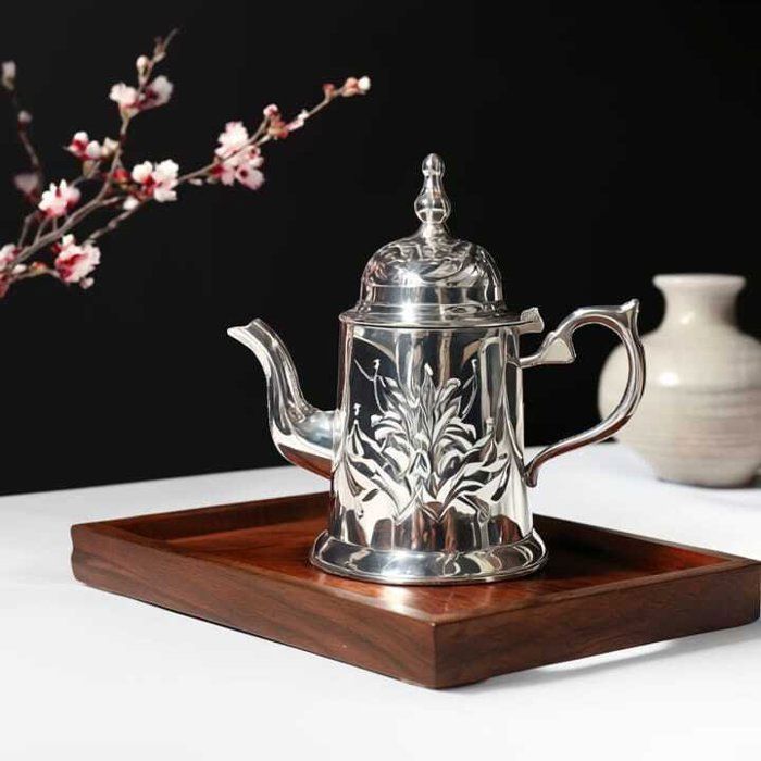 Théière - AYA HOME - Fès - Argenté - INOX - Artisanat traditionnel