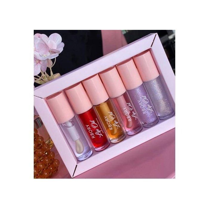 RBORY Lip Oil – Coffret 6 huiles pour lèvres
