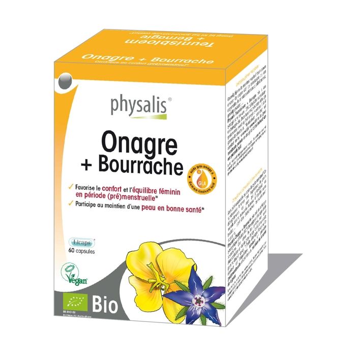 PHYSALIS - Onagre + Bourrache 60 capsules