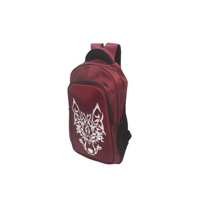 Sac scolaire à bandoulière en mesh 3D avec motif imprimé et fermetures pratiques.