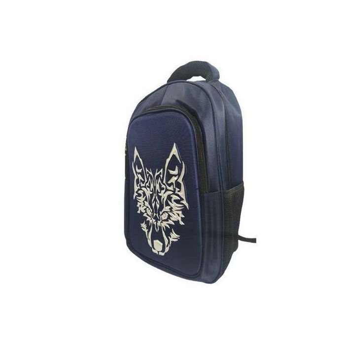 Sac à dos scolaire en mesh 3D avec imprimé et fermetures multi-usages.