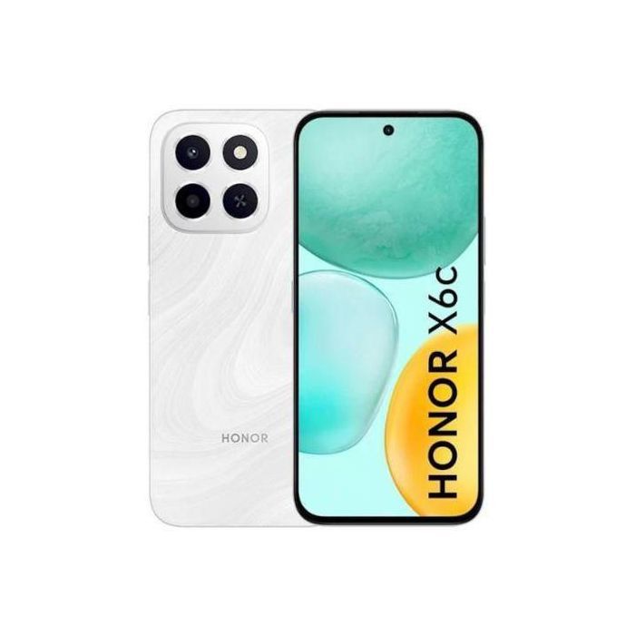 Honor X6c 6.6" (256GB / 6GB jusqu'à 12Go ) - 5300 mAh/35W - 50MP - AI Button AI Eraser - Moonlight White