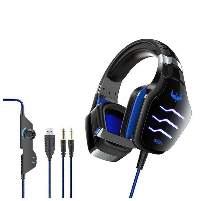 Ovleng Casque Gaming GT85 HD Sound E-Sport Stéréo HiFi éclairage LED Gaming, Usb + 2 * 3,5 mm