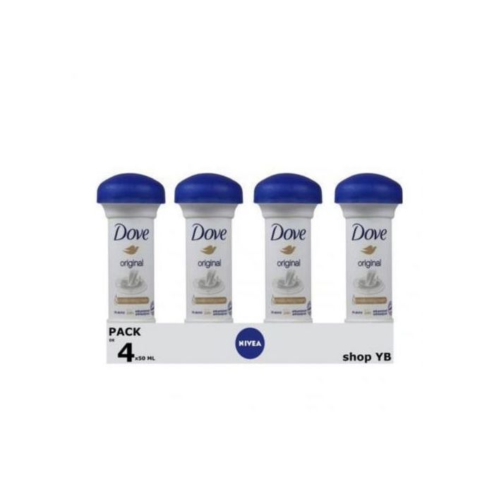 Dove pack de 4 Déodorant anti-transpirant stick crème 50ml*4