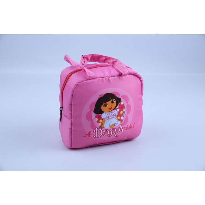 Sac à goûter carré - GENERIC - DORA - Rose - Écolière - Pratique et compact