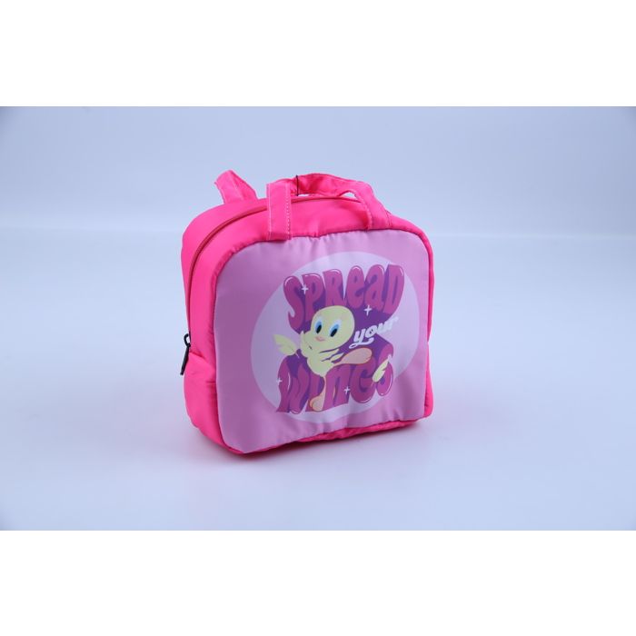 Sac à goûter carré - GENERIC - Tweety - Rose - Écolière - Pratique et compact