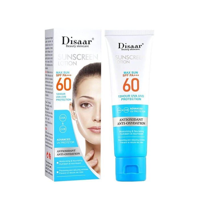 Disaar Sunscreen Lotion SPF60+ 12Hour UVA UVB Protection - 50 ml