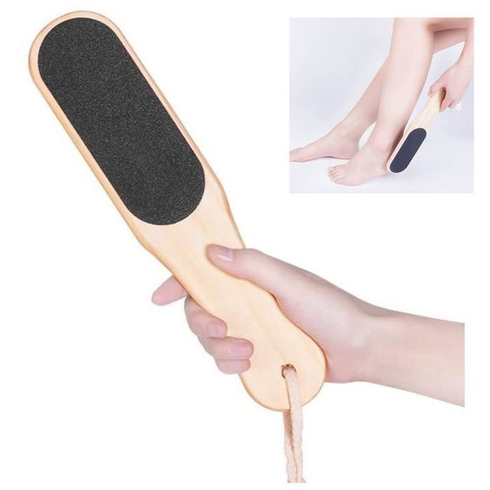 Lime à main et pied en bois, Dissolvant des pièds, planche à gommage