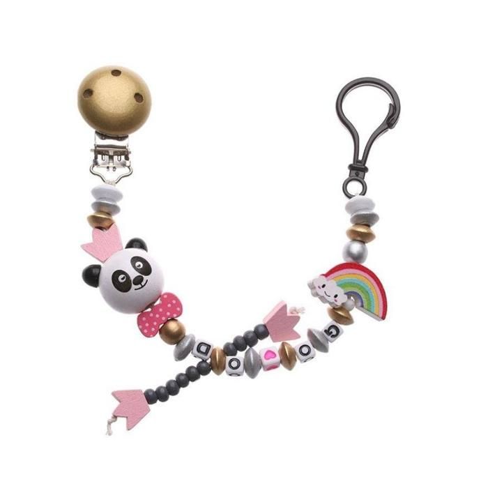 Porte tétine attache sucette pour bébé fille