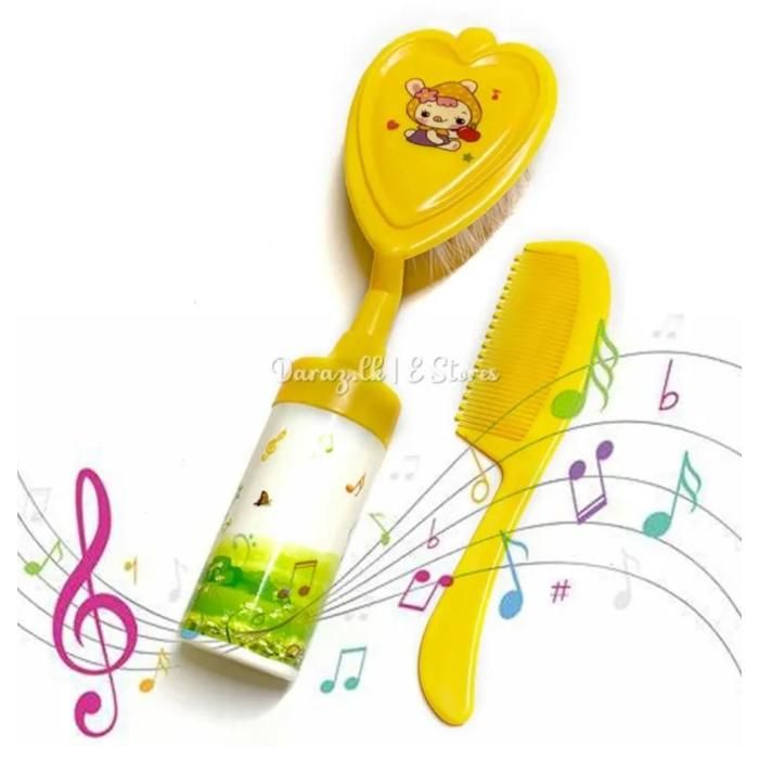 Brosse et un peigne à cheveux doux et musicaux