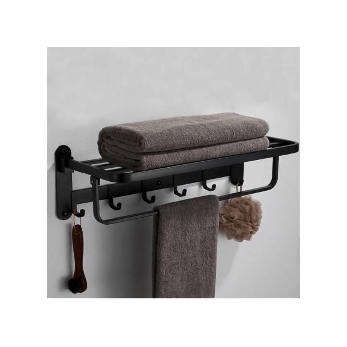 Support mural pour serviettes en acier inoxydable – Design moderne et gain de place