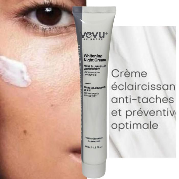 Crème Éclaircissante Dépigmentante - VEVU - ECLAWHITE - 40 ml - Anti-taches - Nuit