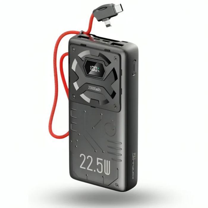 A32Q KONFULON Power Bank 20000mAh 22.5W – Câble Integre & Charge Rapide