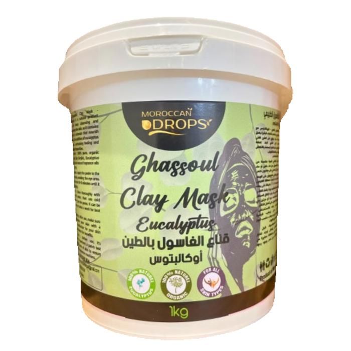 Masque Ghassoul à l’Eucalyptus – Purifiant Visage & Corps – 1kg