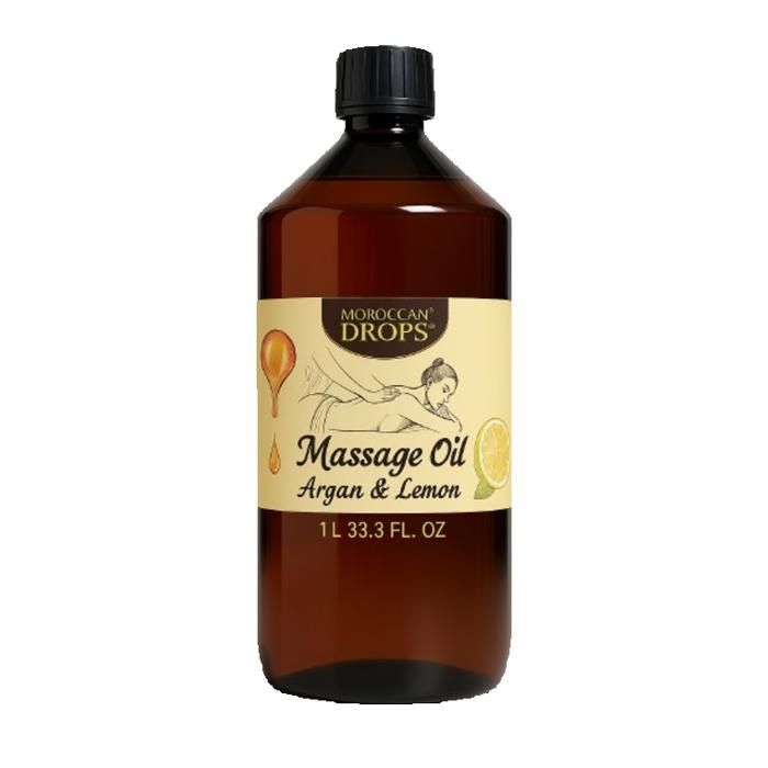 Huile de Massage Naturelle Argan & Citron – Soin Revitalisant 1L