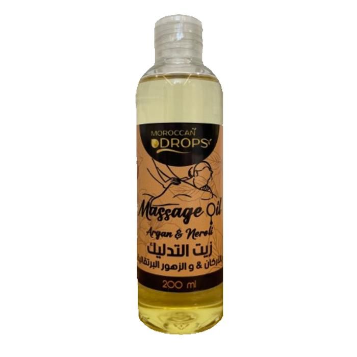 Huile de Massage Relaxante – Argan & Néroli – 200 ml