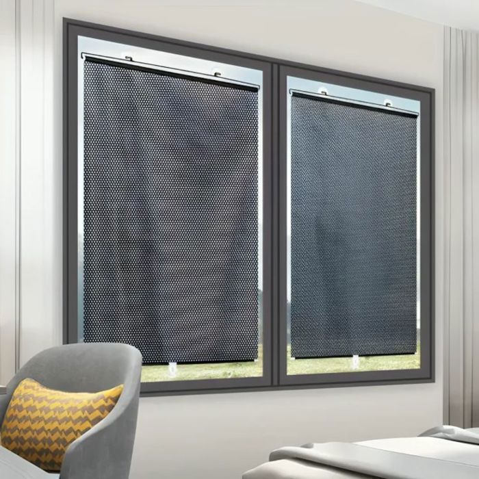 Rideau Pare-Soleil Enroulable avec Ventouses – 40×125 cm