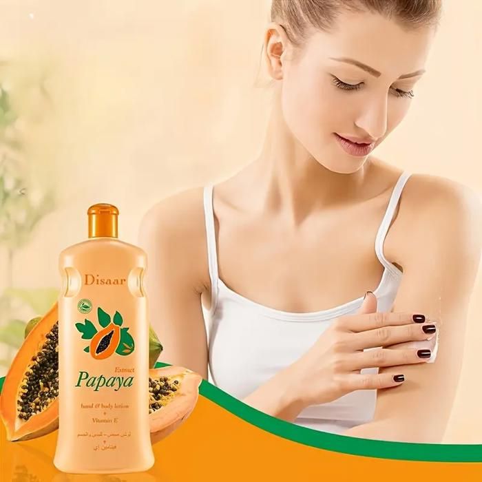 Lotion Corps & Mains à l’Extrait de Papaye – Vitamine E, Hydratation & Éclat