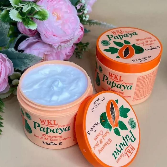 Crème Papaye WKL Mains & Visage – Vitamine E, Hydratation & Éclat