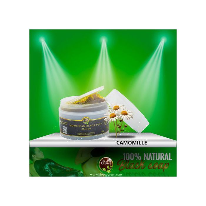 Savon noir - BIO PRO GREEN - Camomille - Exfoliant naturel - Hydratation intense - Peaux sensibles
