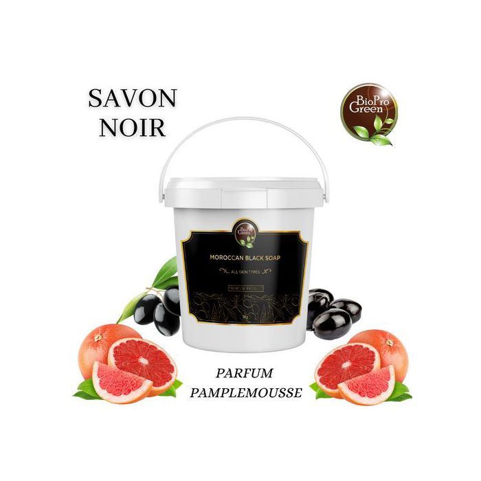 Savon noir - BIO PRO GREEN - Parfum Pamplemousse - Minéral - Pour adultes - Mixte