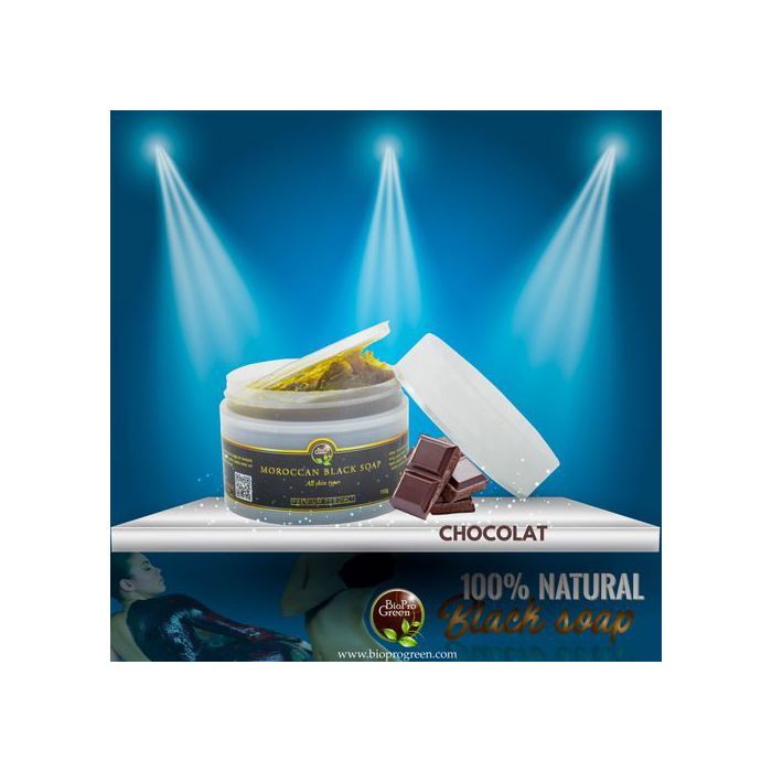 Savon noir - BIO PRO GREEN - Sabone béldi - Parfum chocolat - Exfoliation naturelle - Hydratation intense