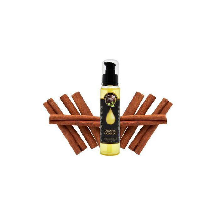 Bio Pro Green Huile d'Argan à canelle orange 100% Pure, Naturelle, Pressée à Froid - Huile Argan Cheveux Visage Corps