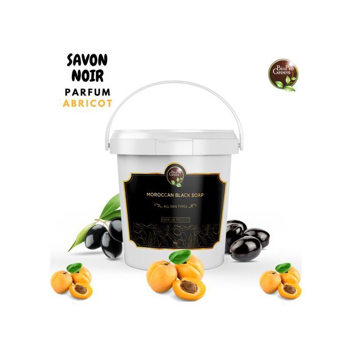 Savon noir - BIO PRO GREEN - à l'huile d'abricot - 100% naturel - Sans parabène - Fluide