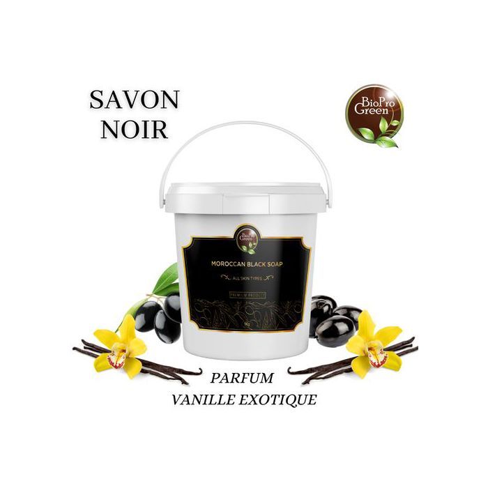 Savon noir - BIO PRO GREEN - Vanille exotique - Soin naturel - Purifiant - Minéral