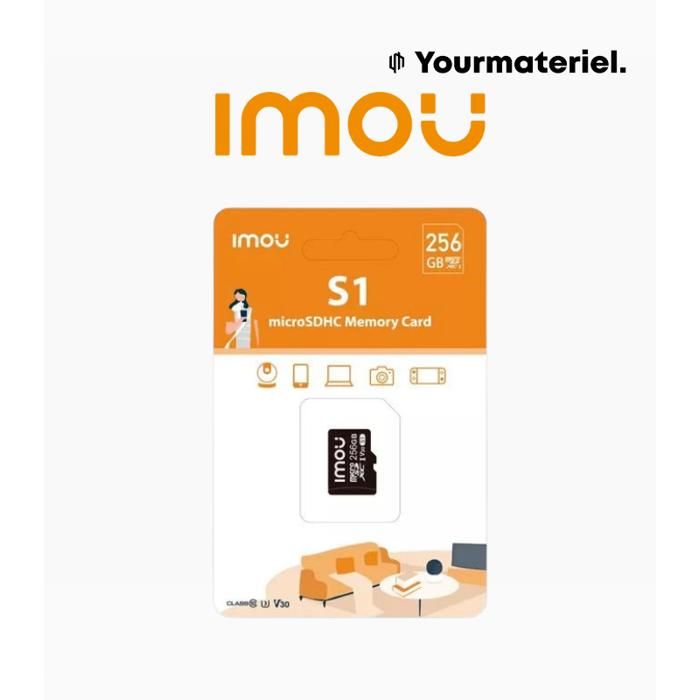 Carte Mémoire - IMOU - ST2-256-S1 - 256 Go - Vitesse C10/U3/V30 - 95 Mo/s